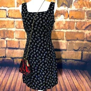 VTG Party Prom Black Dress with Bling Bows